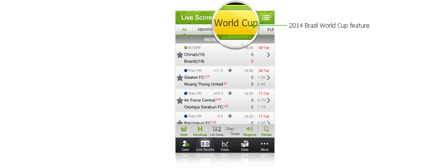 Quick view of the World Cup games